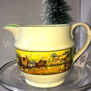 Vintage English Nelson Ware milk pitcher stage coach transfer
Rare
